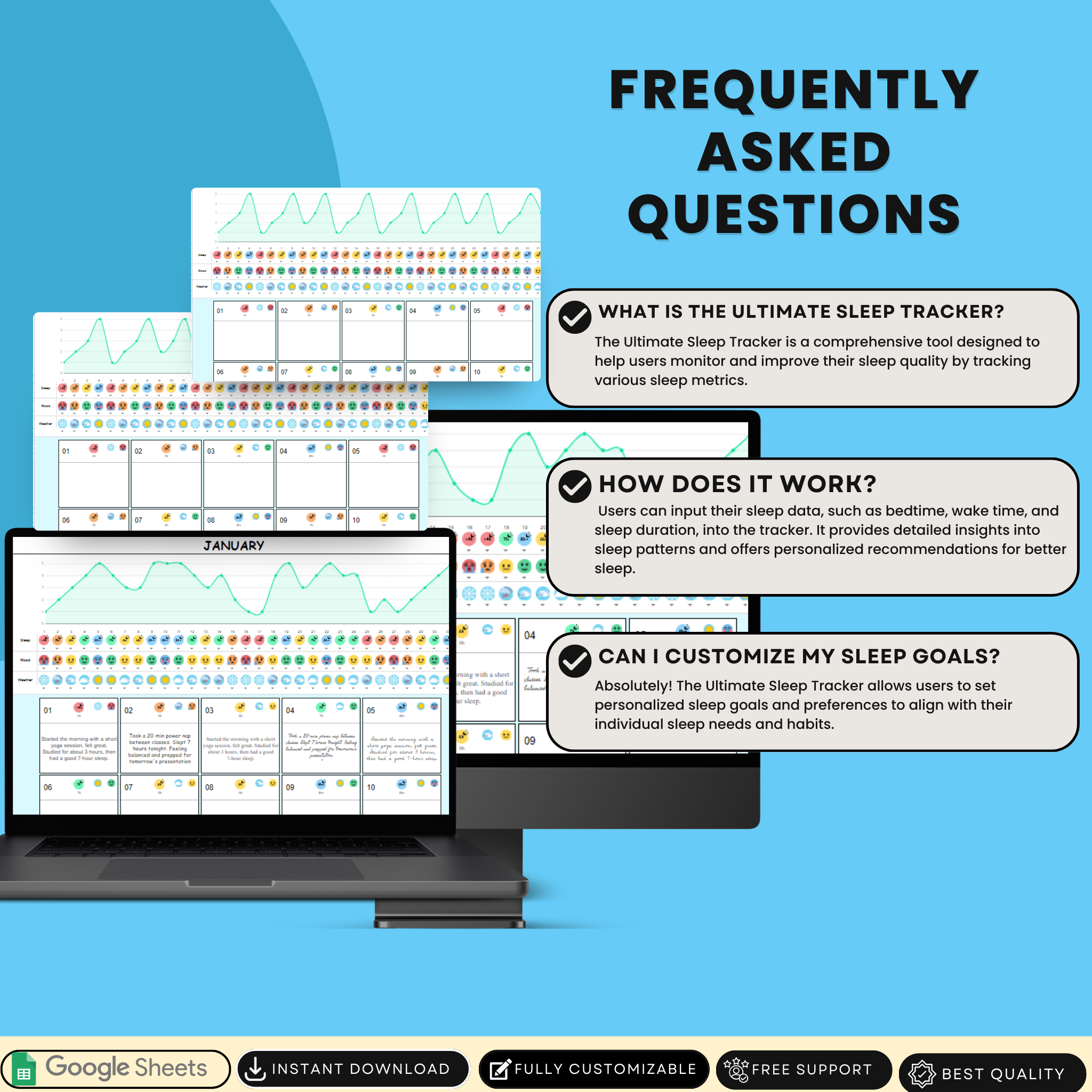 Ultimate Sleep Tracker – Elevate Your Days with Our Google Sheets Sleep Tracker