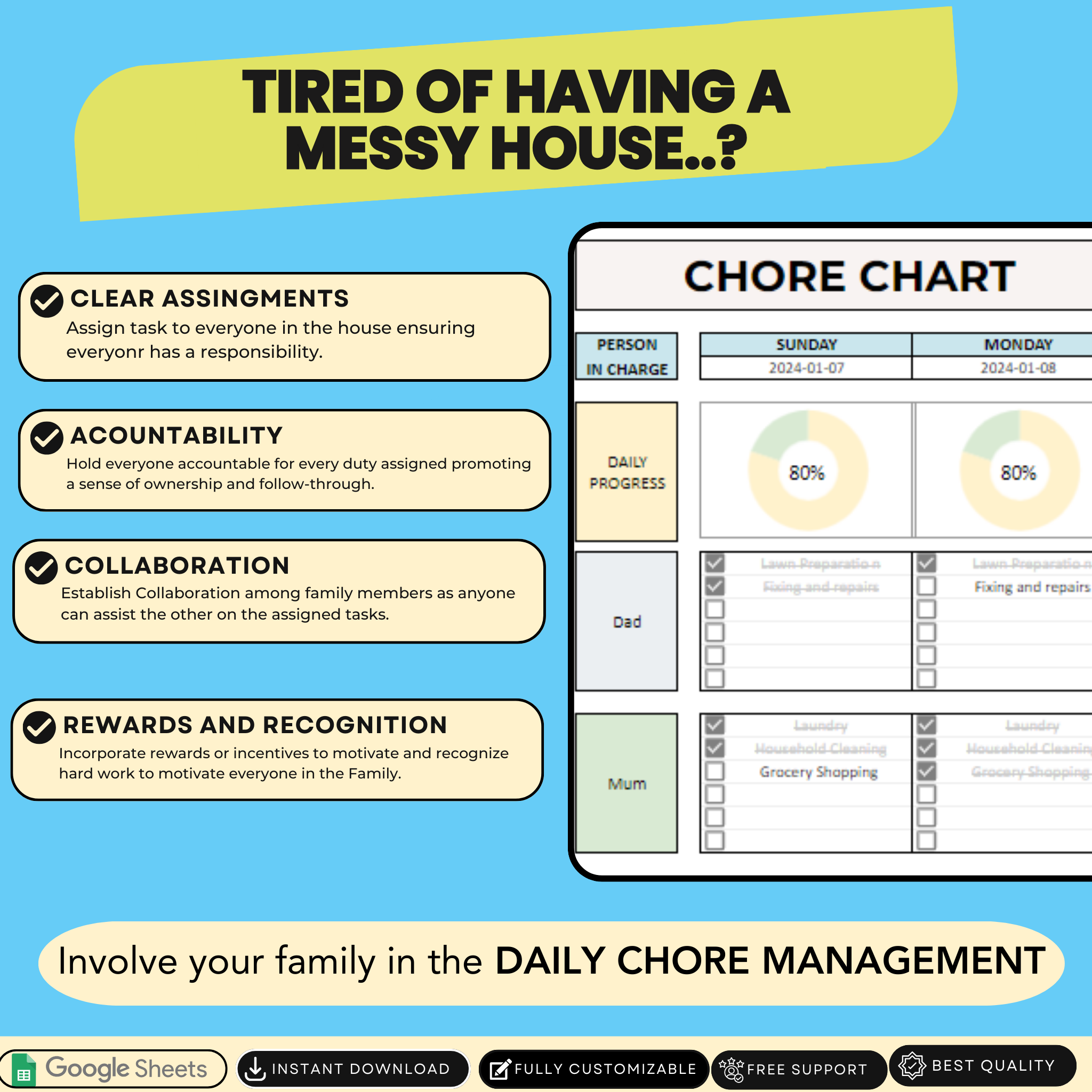 Family Chore Chart - Transform chaos to harmony