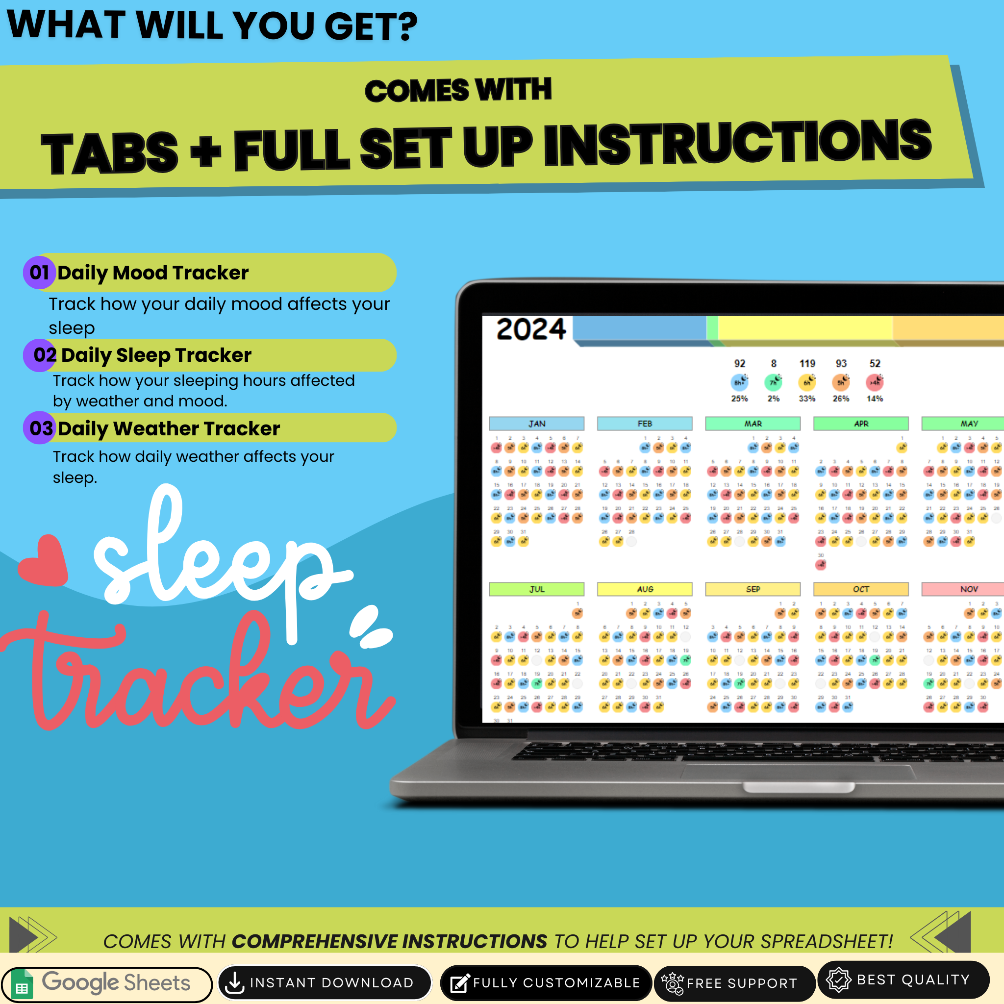 Ultimate Sleep Tracker – Elevate Your Days with Our Google Sheets Sleep Tracker