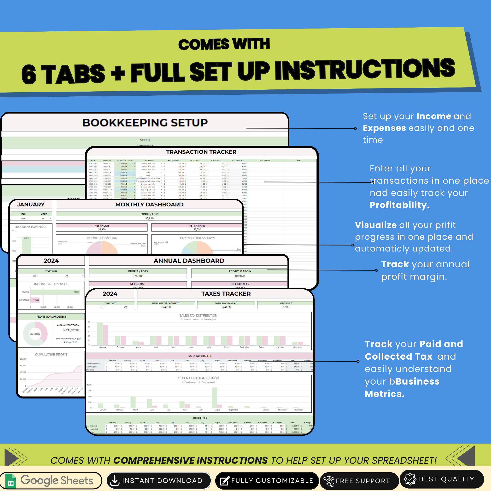 Easy Small Business Bookkeeping Spreadsheet