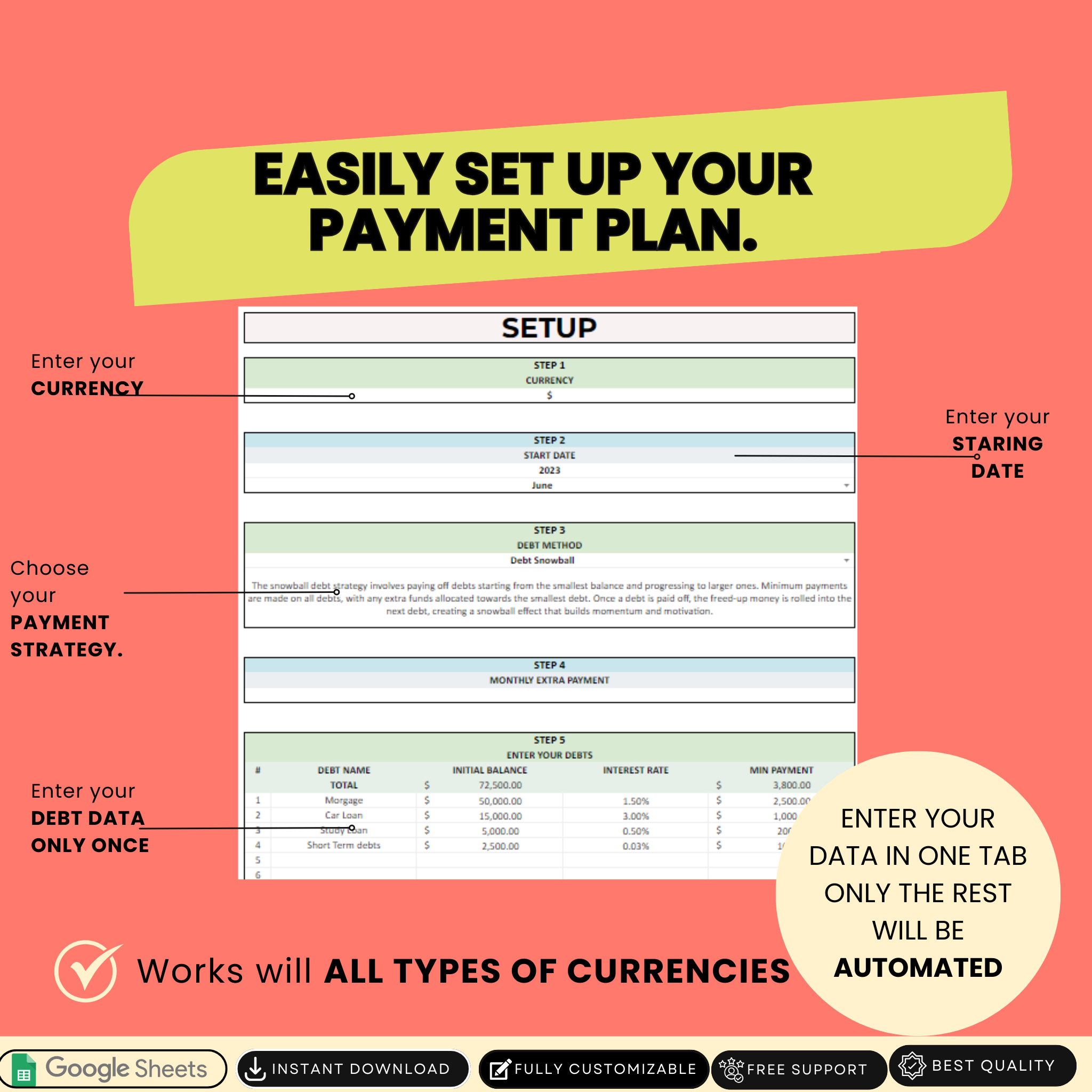 Ultimate Debt Payoff Calculator & Tracker