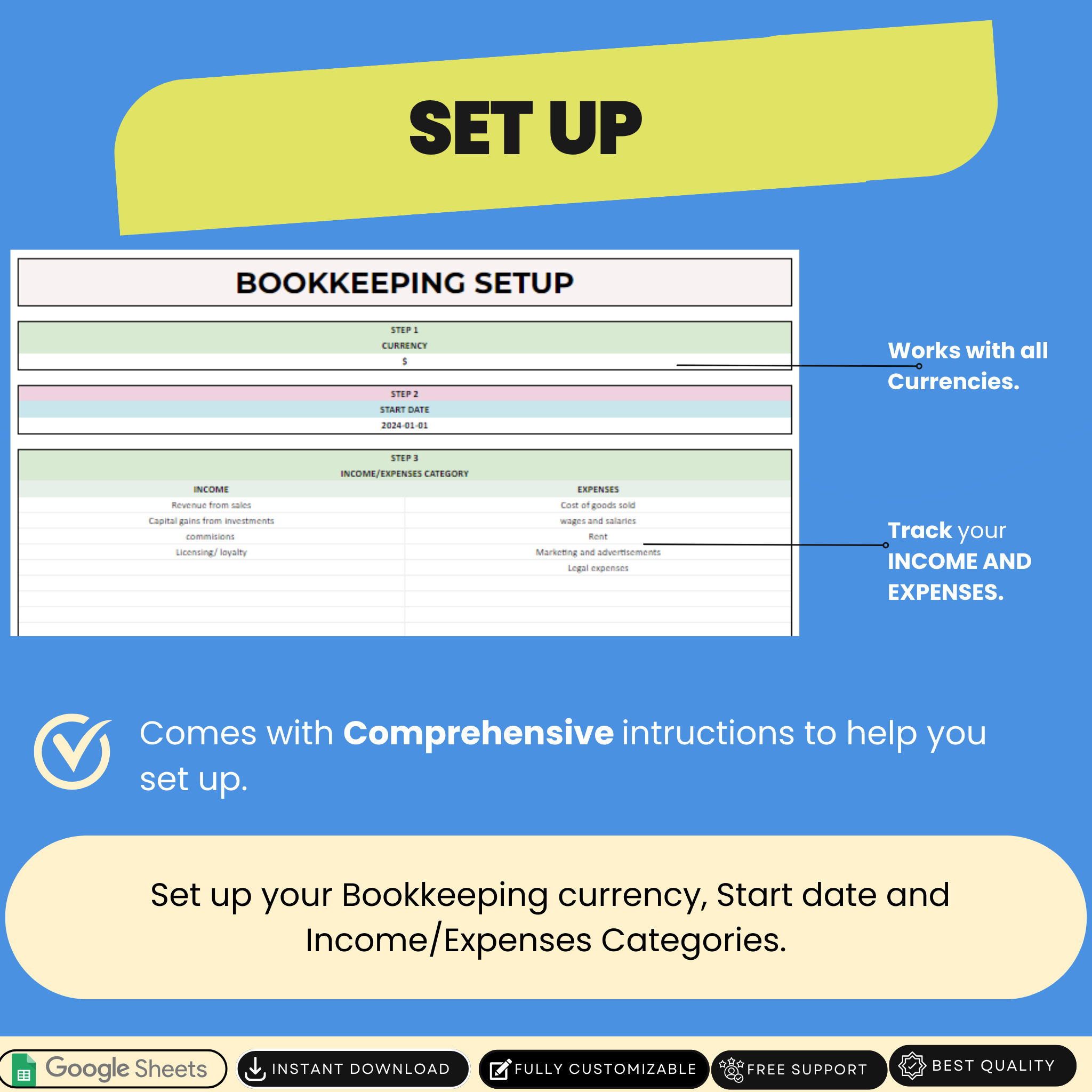 Easy Small Business Bookkeeping Spreadsheet