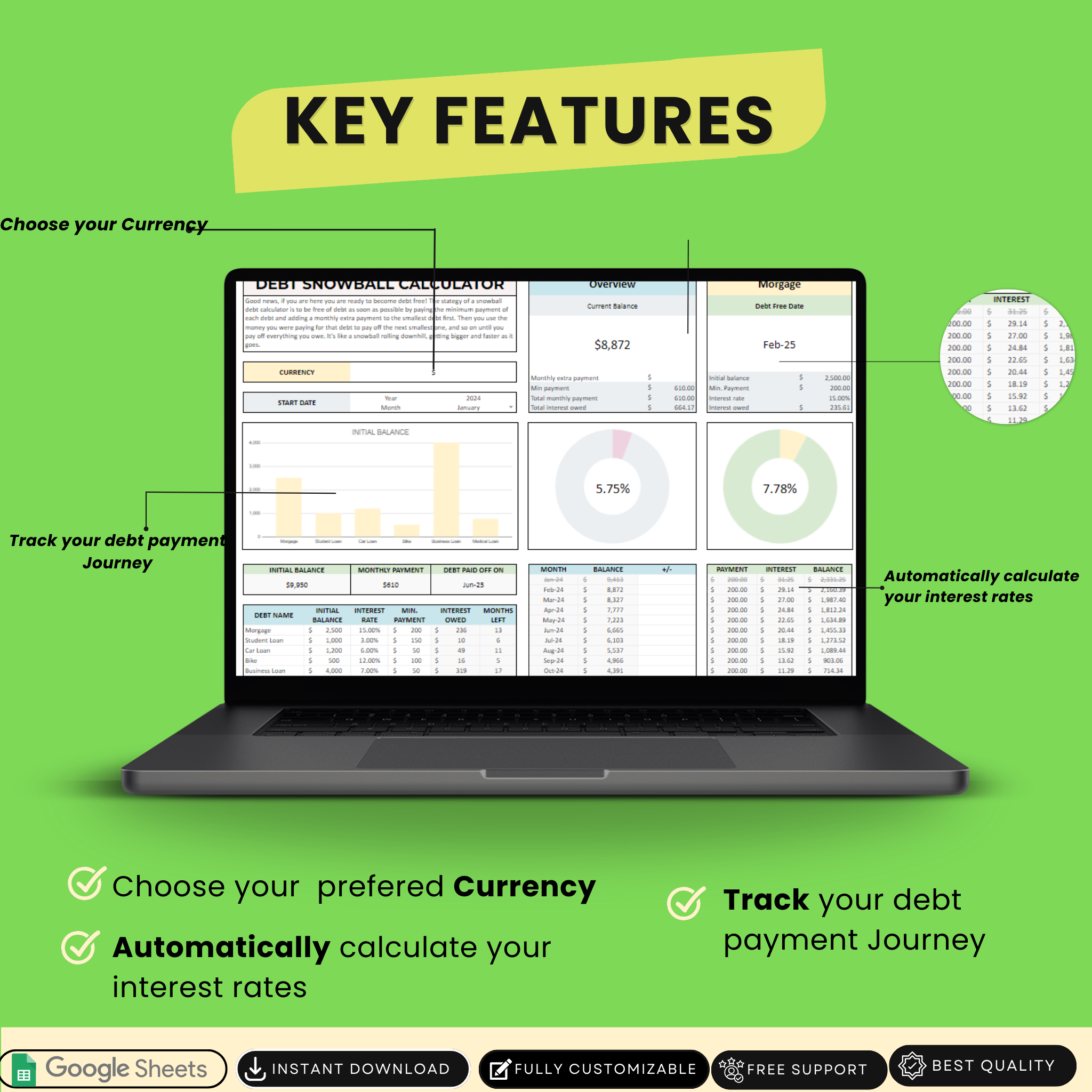 Smart Debt Snowball Calculator & Tracker