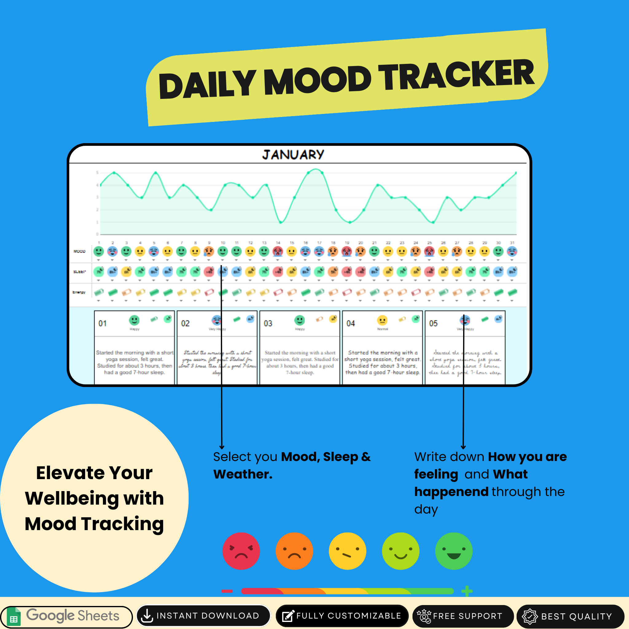 Ultimate Mood Tracker - Track Your Moods, Improve Your Wellbeing