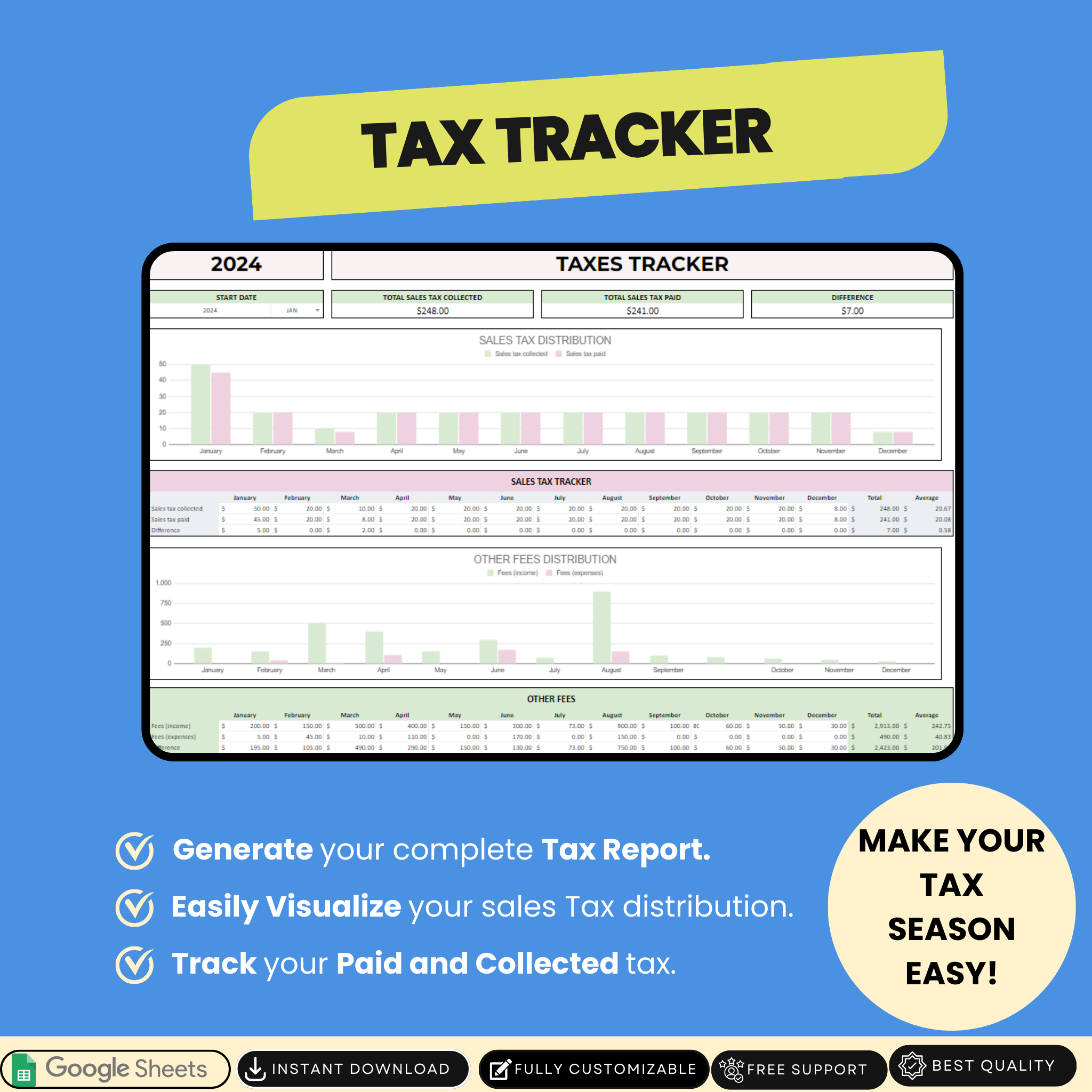 Easy Small Business Bookkeeping Spreadsheet